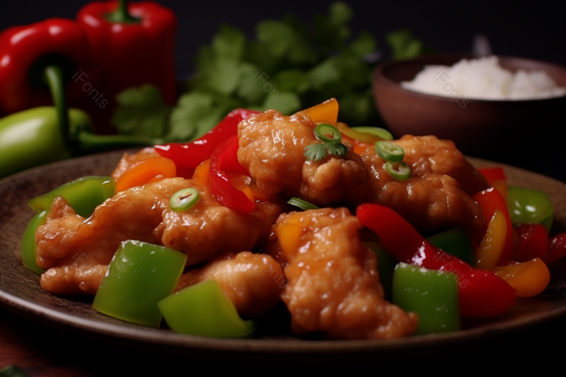 美味酸甜口的咕咾肉锅包肉美食,高清,摄影图,摄影图片,图片大全,摄影图免费下载